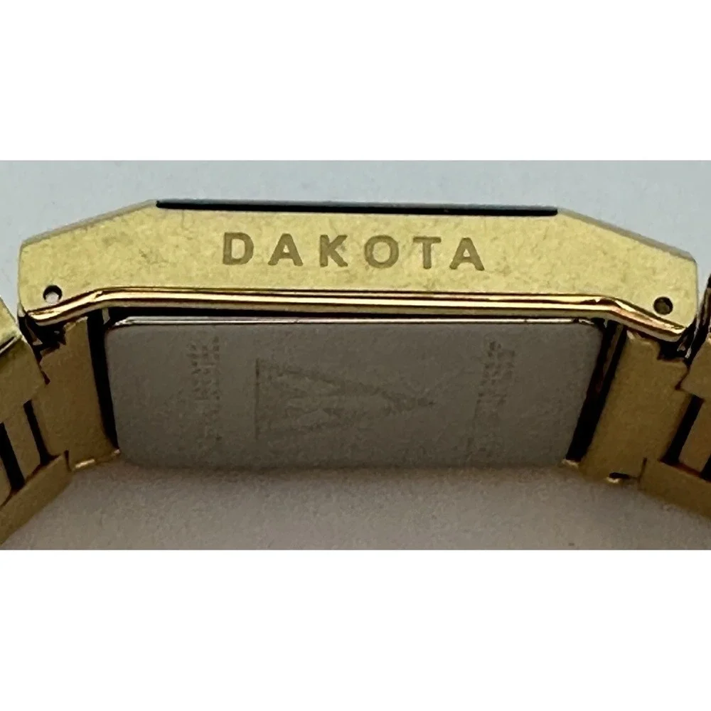 Dakota Watch Digital LCD Womens New Battery Gold Tone 23MM 6.75